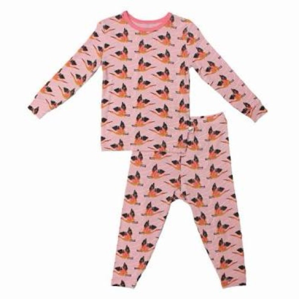 Free birdees cherry blossom crane bamboo pj set